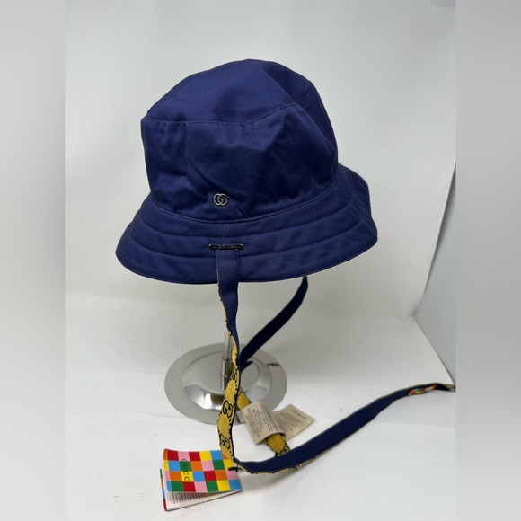New Gucci GG supreme monogram Multicolor canvas reversible bucket straps hat - Picture 5 of 10